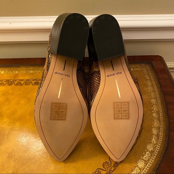 NIB Dolce Vita Coltyn Caramel Snake Print Leather Back Zip Booties Ankle Boots 6 - Picture 8 of 10